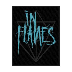 IN FLAMES - SCRATCHED LOGO. Tygmärke