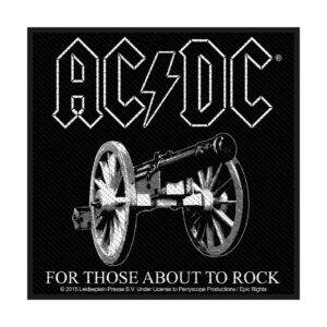 AC/DC - FOR THOSE ABOUT TO ROCK. Tygmärke