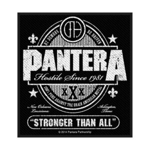 PANTERA - STRONGER THAN ALL. Tygmärke