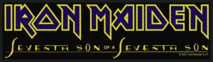 IRON MAIDEN - SEVENTH SON LOGO. Tygmärke Avlång ca15x5cm