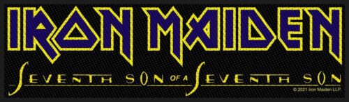 IRON MAIDEN - SEVENTH SON LOGO. Tygmärke Avlång ca15x5cm