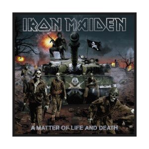 IRON MAIDEN - A MATTER OF LIFE AND DEATH. Tygmärke