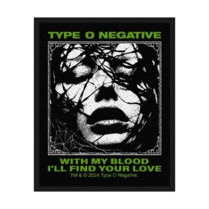 TYPE O NEGATIVE - WITH MY BLOOD. Tygmärke