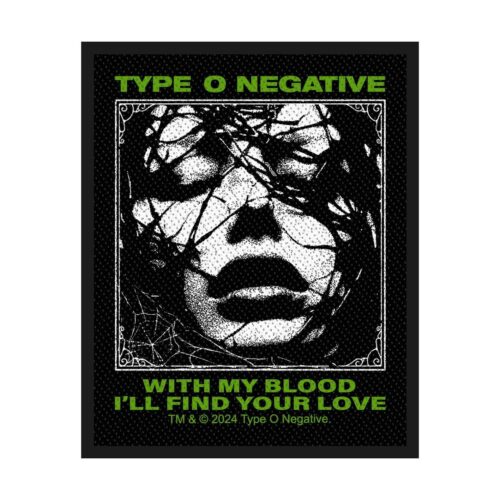 TYPE O NEGATIVE - WITH MY BLOOD. Tygmärke