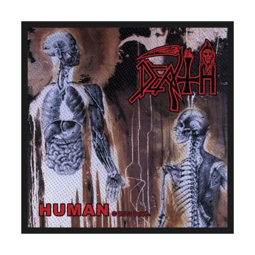 DEATH - HUMAN. Tygmärke