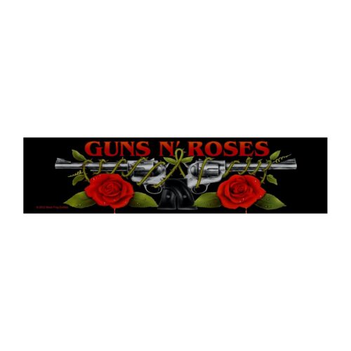 GUNS N ROSES - LOGO/ROSES. Tygmärke Avlång  från 2012