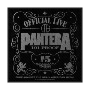 PANTERA - OFFICIAL LIVE 101% PROOF. Tygmärke