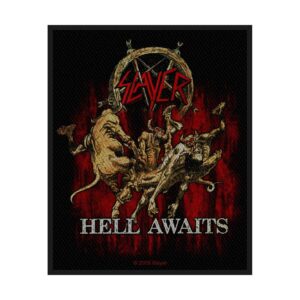 SLAYER - HELL AWAITS. Tygmärke
