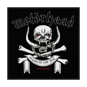 MOTORHEAD - MARCH OR DIE. Tygmärke