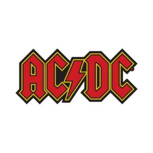 AC/DC - LOGO CUT-OUT. Tygmärke