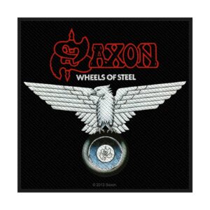 SAXON - WHEELS OF STEEL. Tygmärke